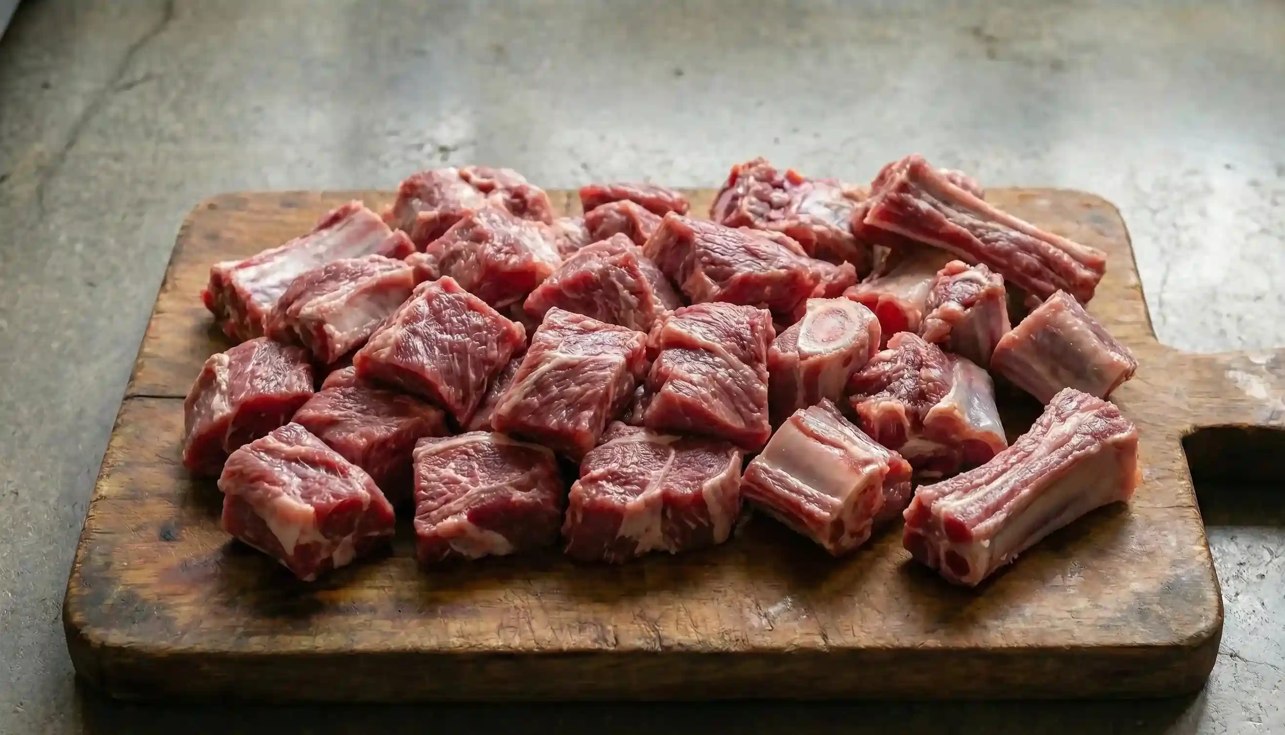 Premium organic mutton curry cut bone-in pieces for Hyderabadi biryani and curry