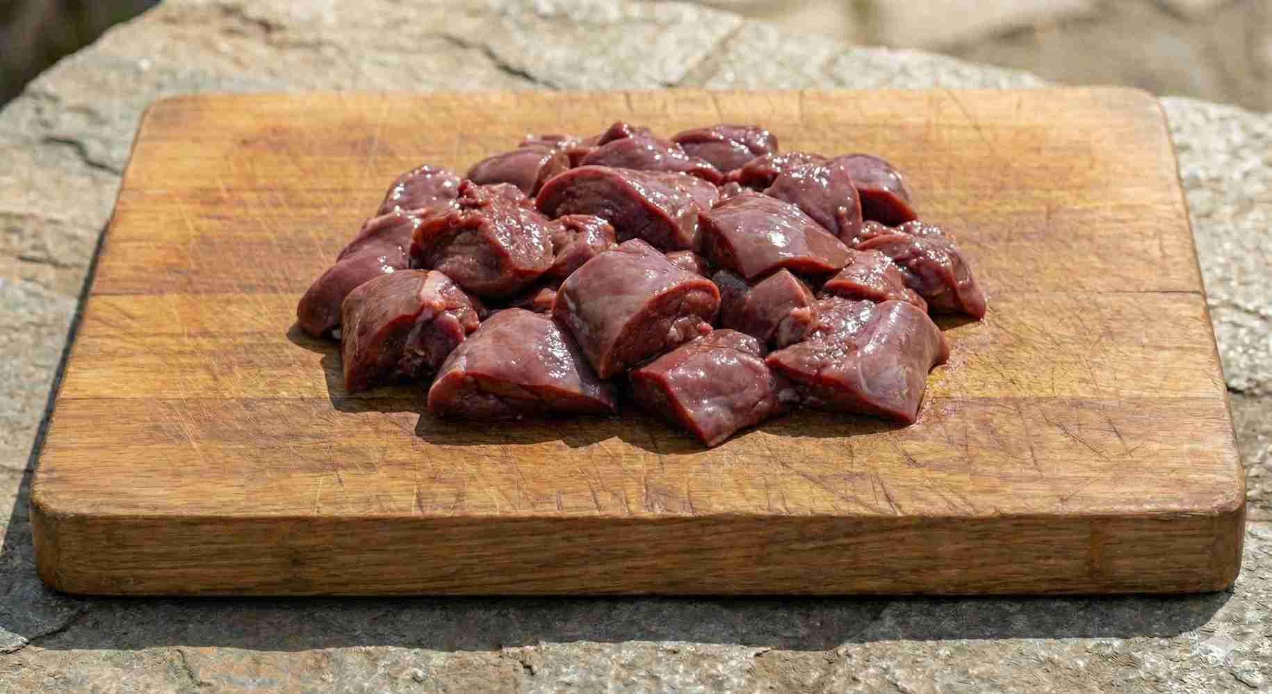 Premium organic mutton liver fresh from Telangana farms rich in iron